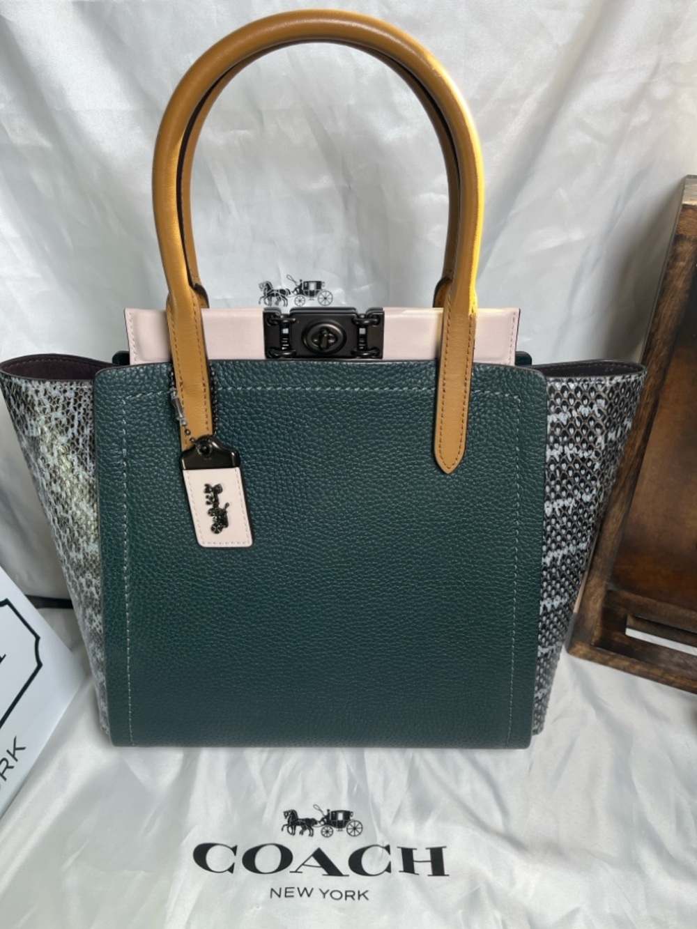 Coach 1941 Troupe Carryall Color block w/ Snakeskin